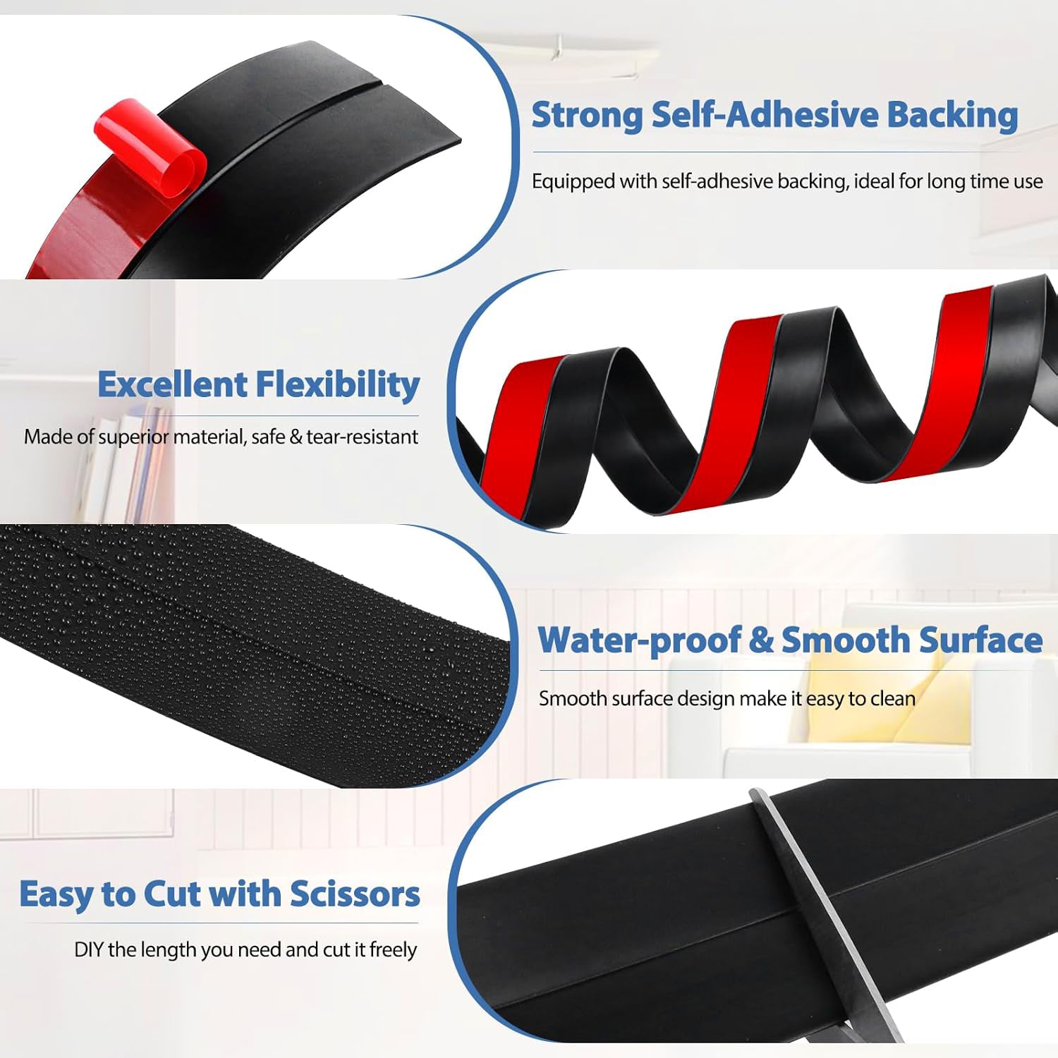 Self-Adhesive Silicone Door Seal Self-Adhesive Silicone Door Seal